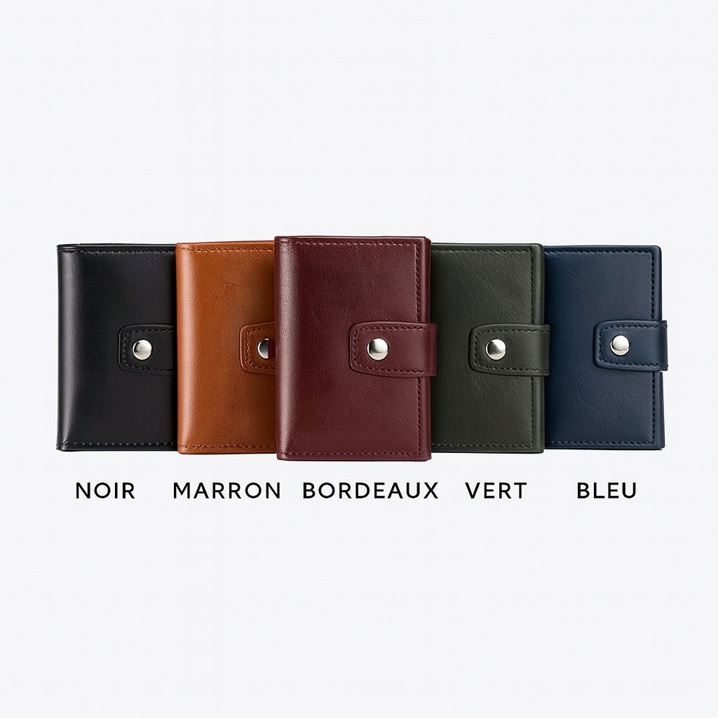 Portefeuille en cuir élégant et sécurisé