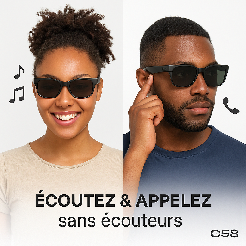 Lunettes Connectées – Écoutez votre musique & répondez à vos appels
